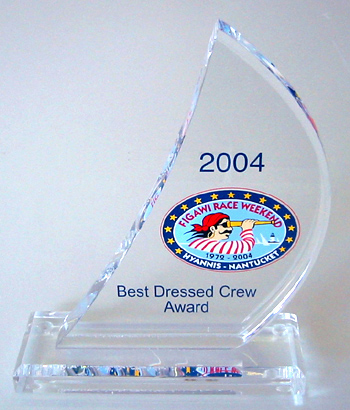 Acrylic Spinnaker Sailing Trophy